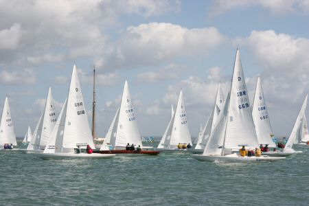 Off they go - the Dragons upwind